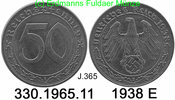 Germany III.Reich 50 Pfennig 1938 E v-unc J.365  . 330.1965.11  90,00 EUR 