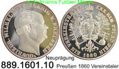 Deutschland Preu&szlig;en Vereinstaler 1860 PP AKS78 Nachpr&auml;gung . 889.1601.10  25,00 EUR 