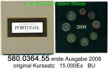 Portugal 3,88 Euro Kursmünzensatz 2008 orig. 580.0364.55