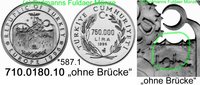 Turkey T&uuml;rkei 750.000 Lira 1996 PP *587.1 KM1046 ECU ohne Br&uuml;cke RAR 95,00 EUR 