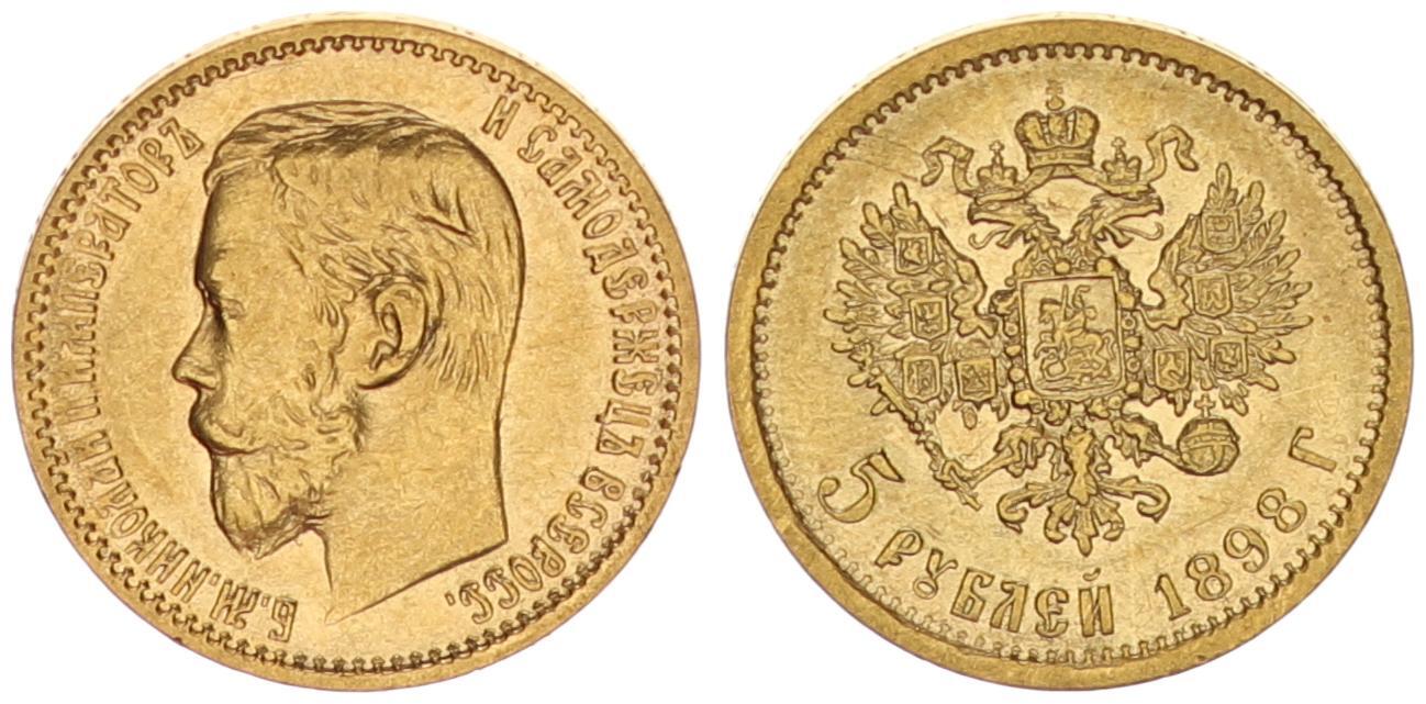 Russland Rubel Gold Nikolaus Ii Vf Ef Ef Ma Shops