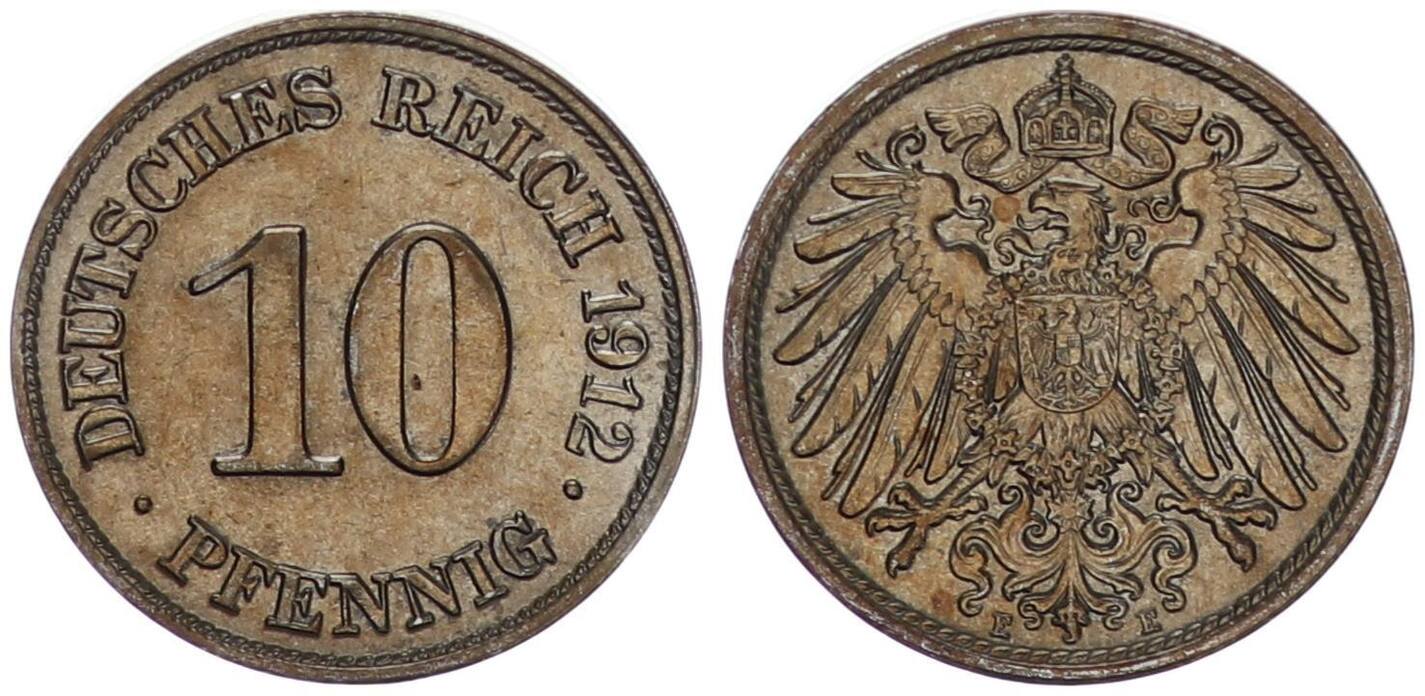 Deutsches Kaiserreich Pfennig E Reichspfennig J Ch Unc