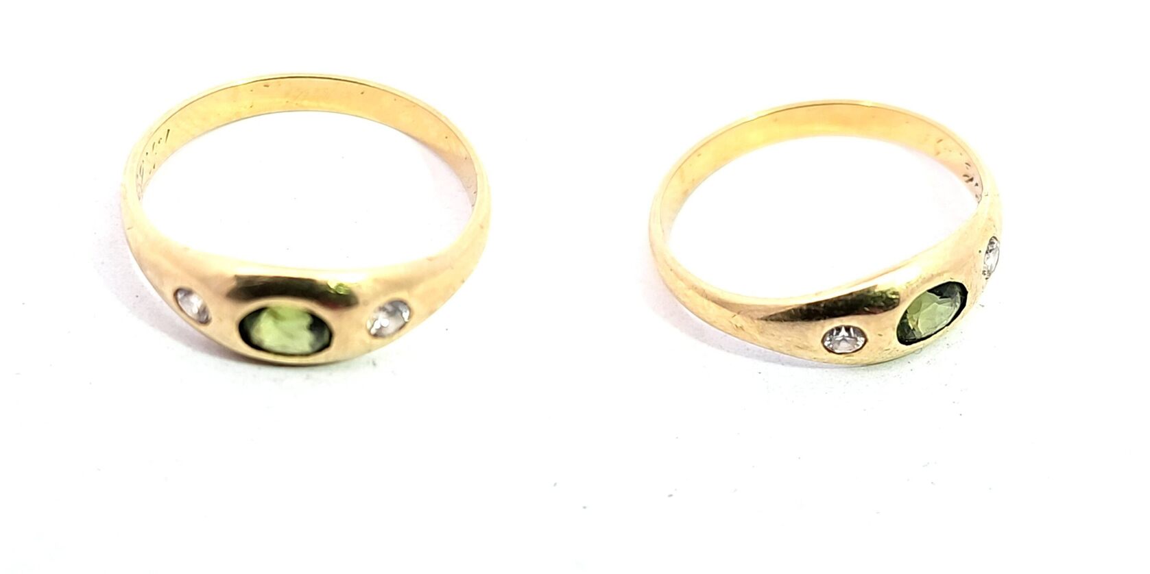 Gold Ring Mit Turmalin Und Kleinen Diamanten Ringgr E Sehr