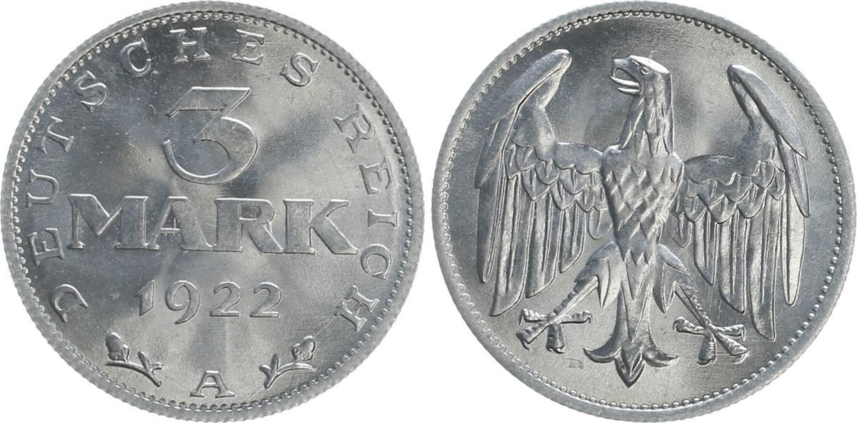 Deutschland Weimar Inflation Inflationszeit Mark Aluminium J