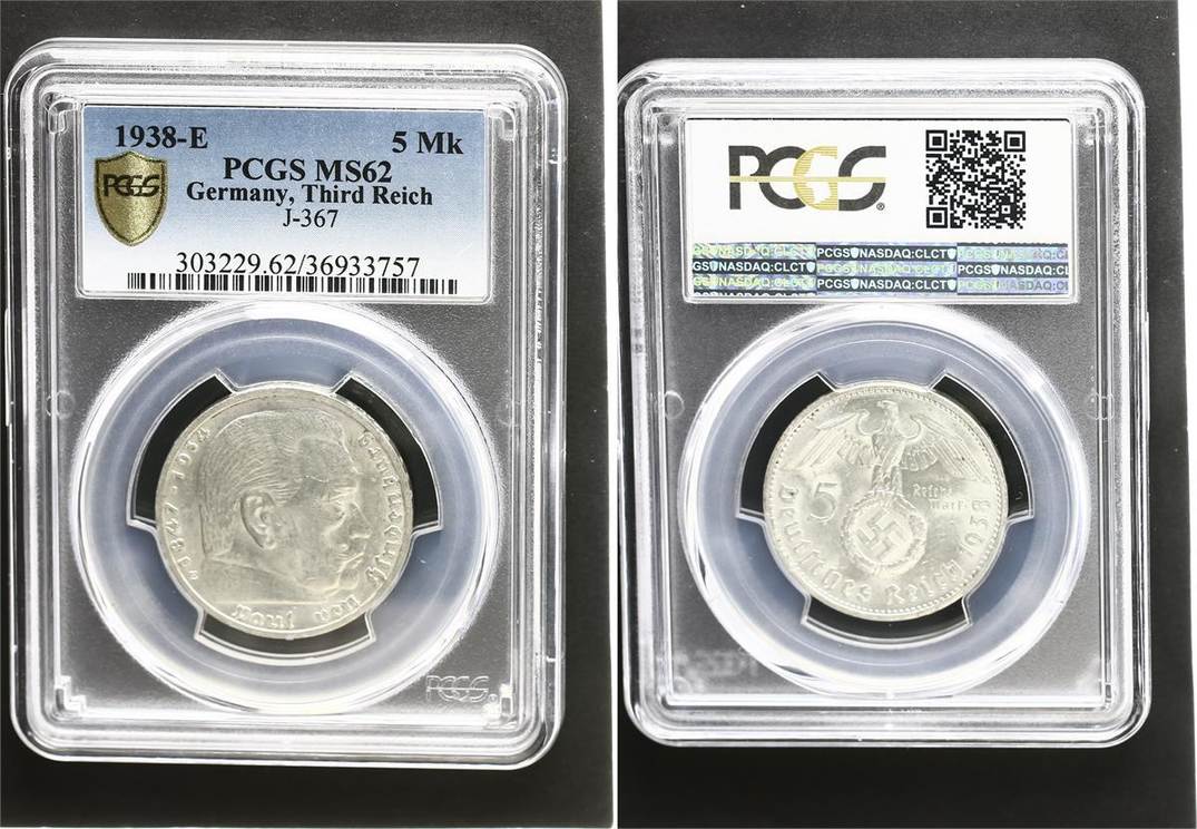 Mark Hindenburg Mit Hk Reich Mark Hindenburg E Prfr Pcgs