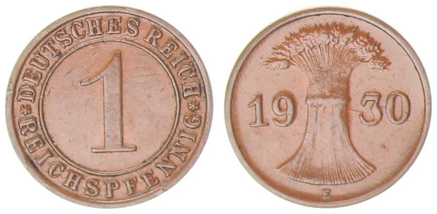 Deutschland Weimar Pfennig Weimar Reichspfennig J E