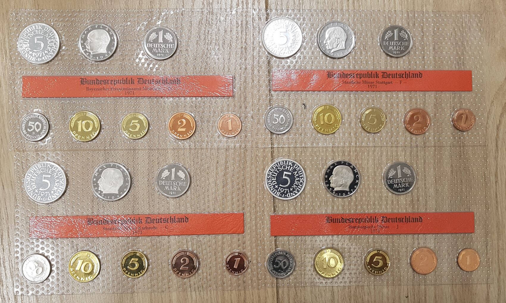 xxx Deutschland BRD Kurssätze 1Pf bis 5 DM 1971 D F G J Kurssätze