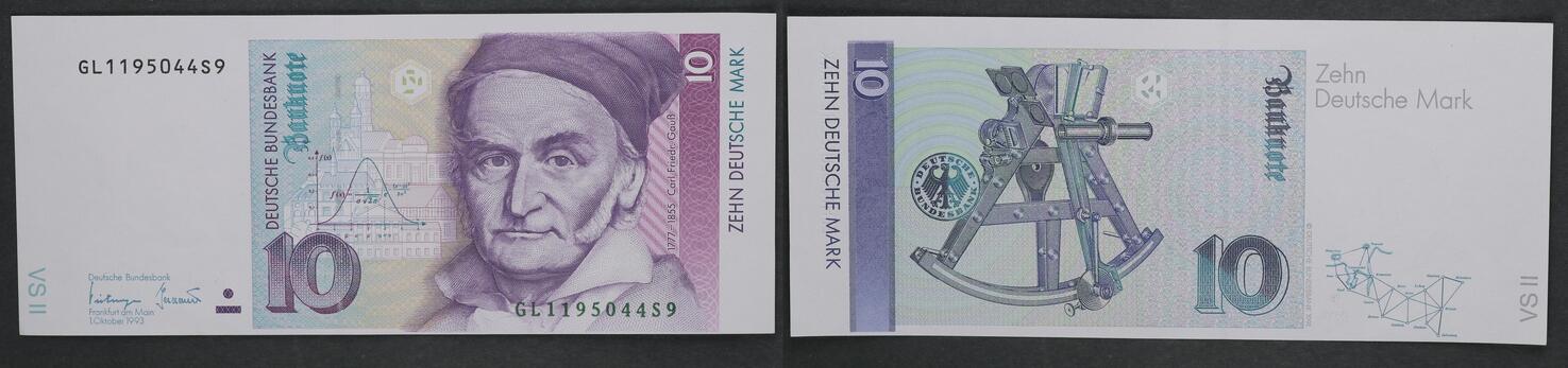 Deutschland BRD 10 DM 10 Deutsche Mark 1 Oktober 1993 10 DM