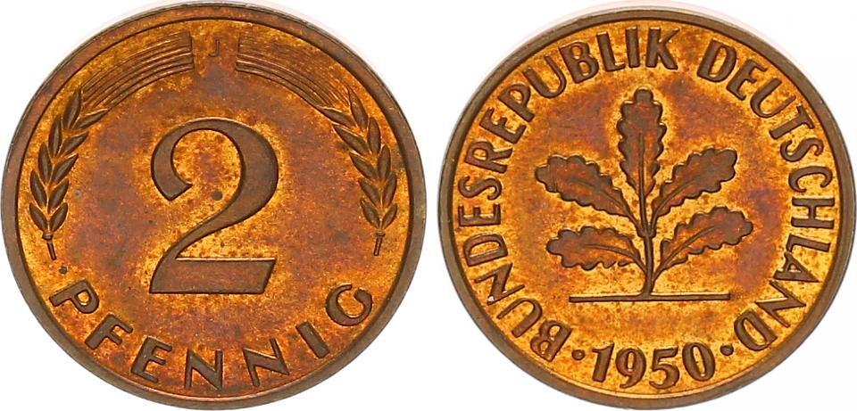 Deutschland Brd Deutschland Bundesrepublik Pfennig J Ch Unc