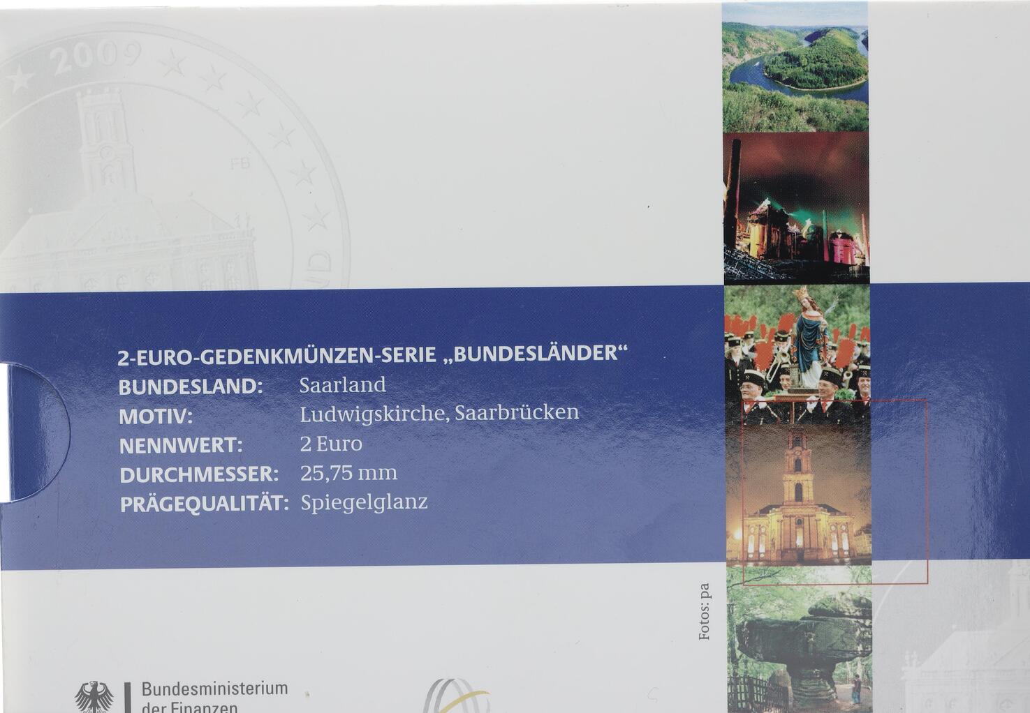 Bundesrepublik Deutschland Offizieller Blister 2 Euro A J Ludwigskirche