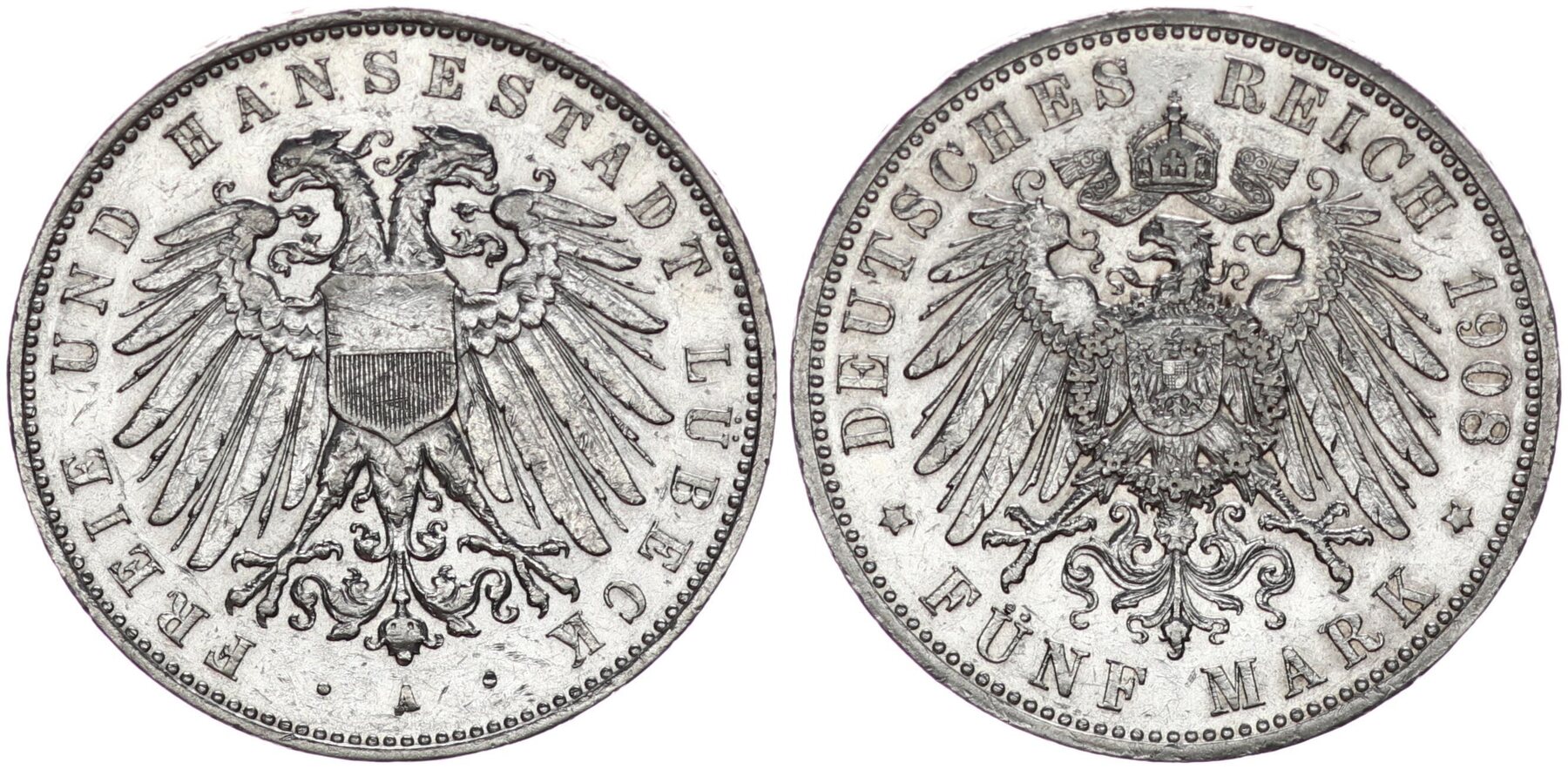 L Beck Deutsches Kaiserreich Mark Hansestadt L Beck Reichsmark