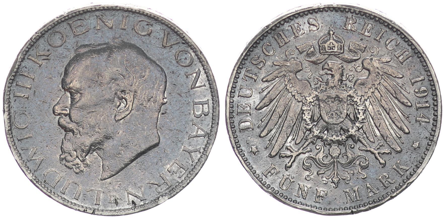 Deutsches Kaiserreich Bayern Mark K Nigreich Bayern Reichsmark