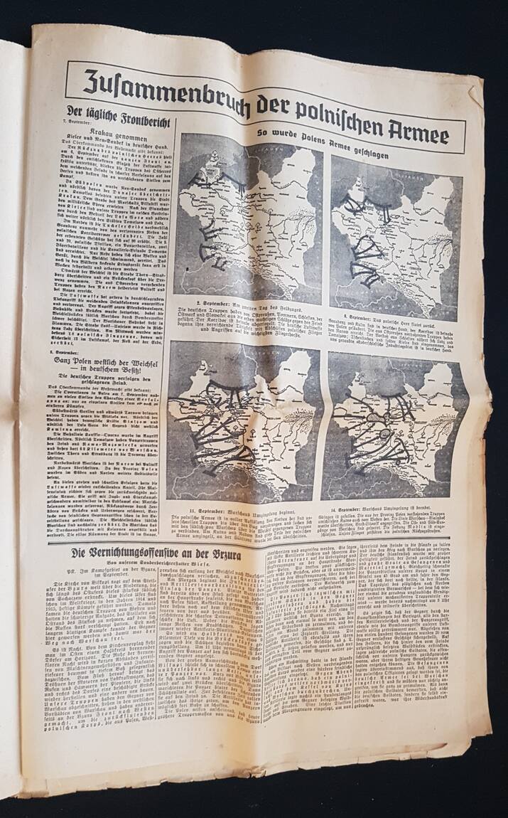 3 Reich Göttingen Zeitung 1939 Der Feldzug in Polen in Wort und Bild