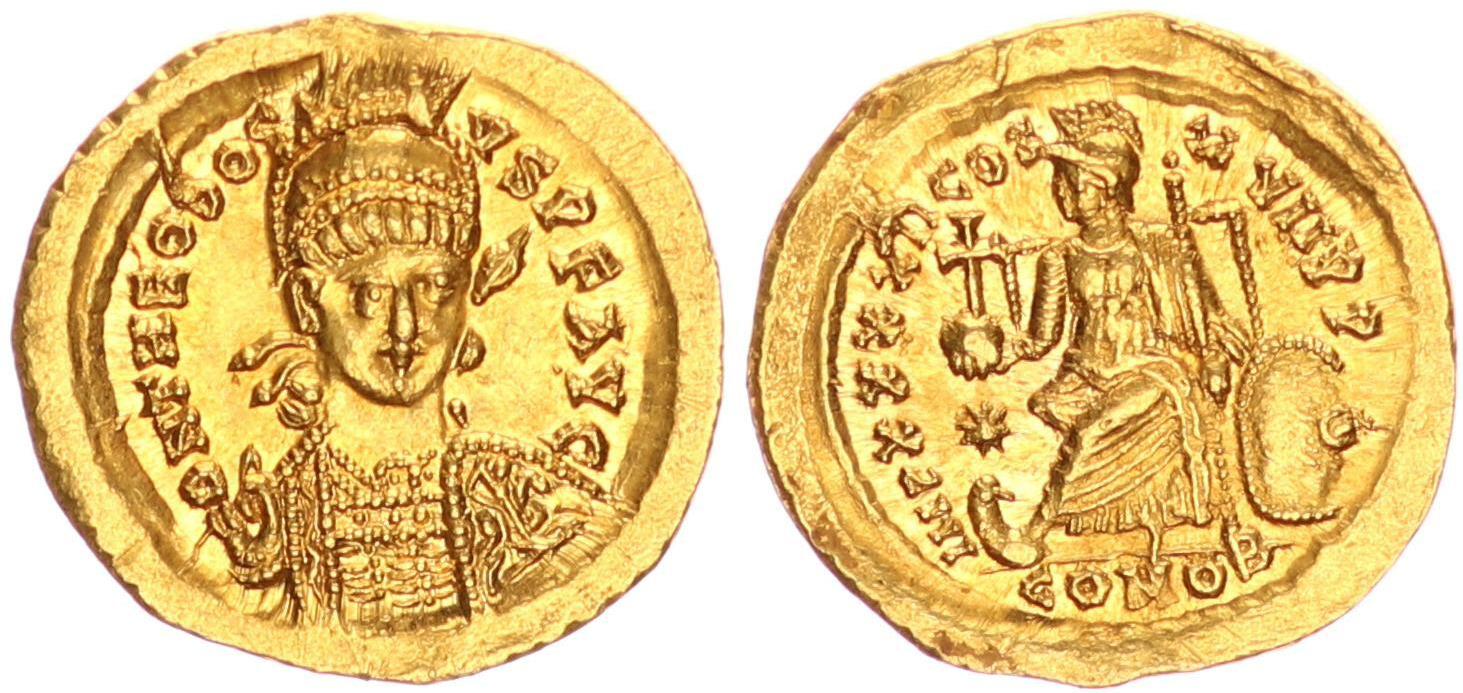 Eastern Roman Empire R Mische Kaiserzeit Av Solidus Theodosius Ii Ad