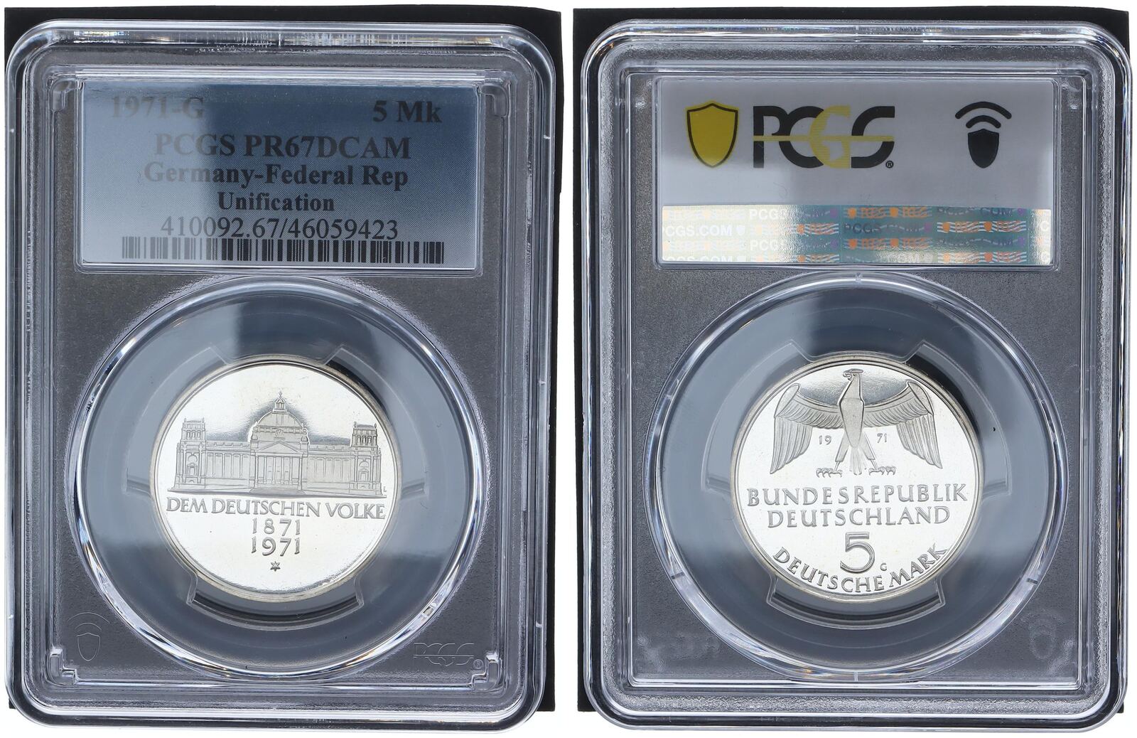 Germany Federal Rep 1971 G 5 Mark 1971 G Reichsgründung Gedenkmünze