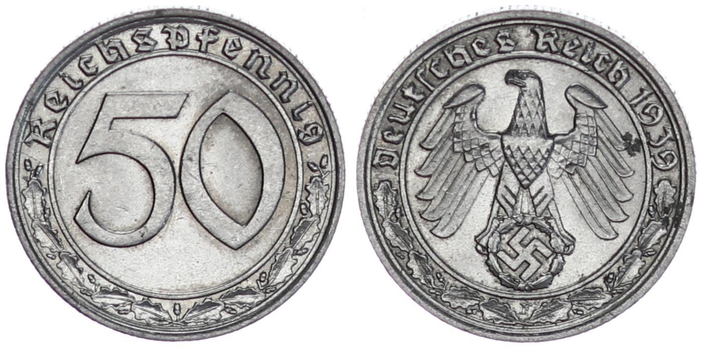 Deutschland Drittes Reich Reich Pfennig F Ch Unc Revers