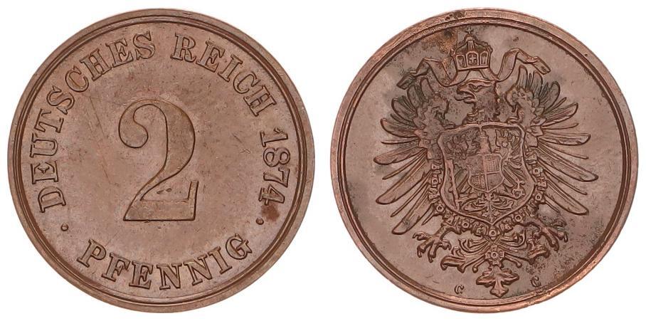 Deutschland Kaiserreich Kaiserreich Pfennig C Vf Ef Kl