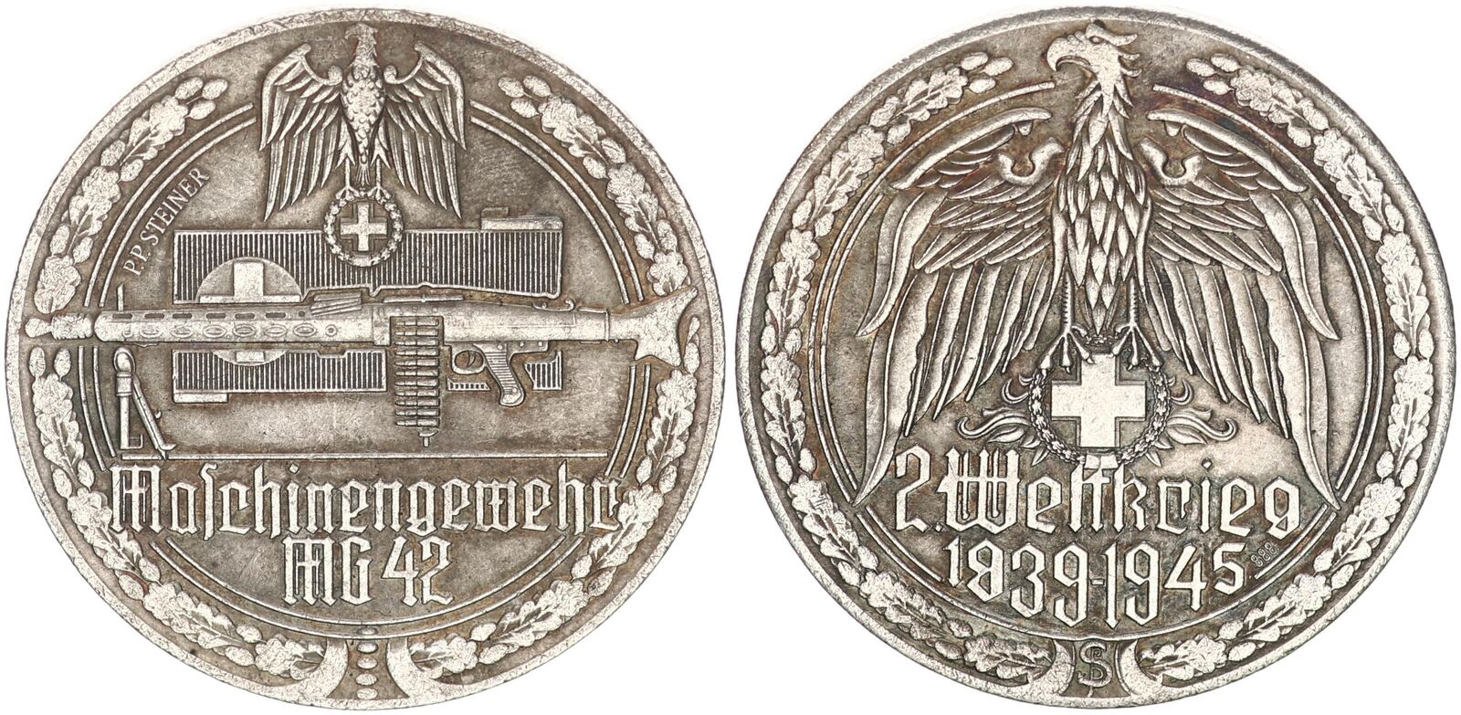 Reich Medaille Maschinengewehr Mg Vf Ef Nachpr Gung