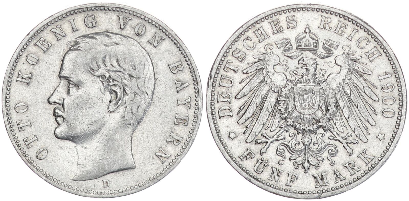 Bayern Deutsches Kaiserreich 5 Mark 1900 D Bayern 5 Reichsmark König