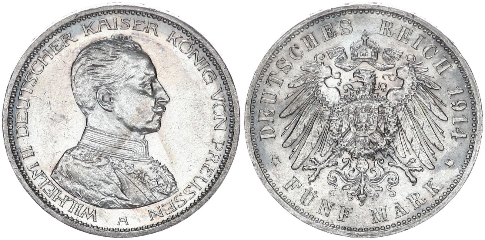 Deutsches Kaiserreich Preußen 5 Mark 1914 A Preussen 5 Reichsmark