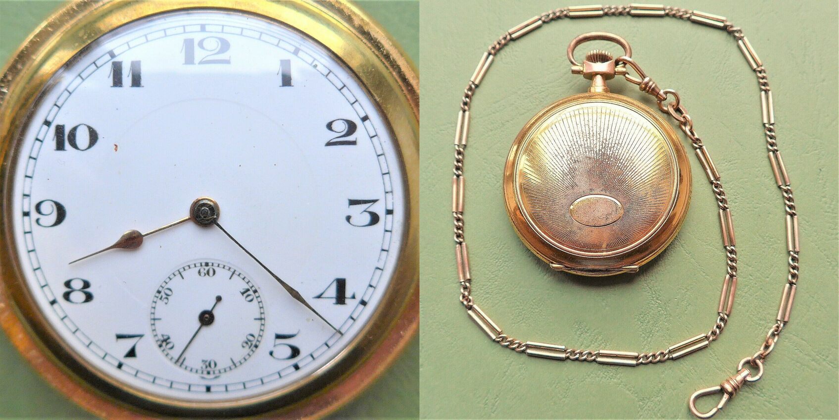 Schweiz Ca 1925 Sprungdeckel HERREN TASCHENUHR Vergoldet