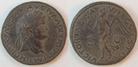 Antike / Römische Kaiserzeit /Nero Nachprägung As Nachprägung As Nero, Rs: Victoria vz