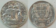 Portugal 2 1/2 Escudos Portugal 2 1/2 Escudos 1948 Segelschiff seltenes Jahr !!! fast st