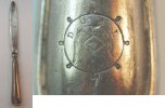 Deutschland / Hamburg / DOAL Silbermesser Deutsch-Ostafrika Linie versilbertes Messer Deutsch-Ostafrika Linie, Hamburg-DOA, Gebrauchsspuren