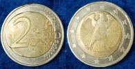 Deutschland Fehlprägung 2 Euro Fehlprägung: 2 Euro 2002 D Spiegelei - Ring+Kern nicht richtig zusammengesetzt