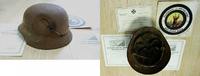 3. Reich / Nationalsozialismus Helm Wehrmacht M 42 ? und Urkunden Helm M42 ? Wehrmacht im 3.Reich, Georg Winter, 2 Urk. Küstensportfest, Gefall
