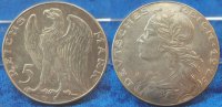Deutschland /Weimar/ Probeprägung 5 Mark Probe 1925 D Weimar 5 Mark 1925D Motivprobe in Silber(2), VS und RS n. Design vz