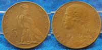 Deutschland /Weimar/ Probeprägung 3 Mark Probe 1925 D Bronze Weimar 3 Mark 1925D Motivprobe in Bronze VS 4 und RS5 neues Design