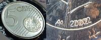 Deutschland / Bundesrepublik 5 Cent Probe Bildseite Münzz. und Jahr d 5 Cent Probe unmagnetisch, Cu-Ni, Bildseite Münzz. und Jahr doppelt