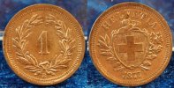 Schweiz 1 Rappen 1877 Schweiz 1 Rappen 1877, vz+, schöne Patina, am Rand kl. Zainende