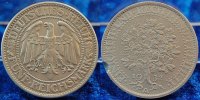 Deutschland / Weimar Probe 5 Reichsmark Eichbaum Probe in Chromstah Weimar 5 Reichsmark Eichbaum 1932 A, Probe in Chromstahl, stark magnetisch
