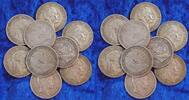 Deutschland / Kaiserreich / Preußen 10 x 5 Mark Preußen Lot 10 x 5 Mark Silbermünze Wilhelm I und II. ss und besser, Silber 900