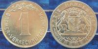 Nebengebiete / Bremen 1 Verrechnungs Mark, Silberabschlag Bremen offizielles Notgeld 1 Verrechnungsmark (1924) Silberabschlag vz/vz-st