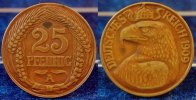 Kaiserreich / 25 Pf. Probeprägung 25 Pfennig Probe zum 25Pf. J.18 Wertseite ähnlich J.18, RS.Adler nach links. Bronze!!!!