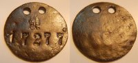 Kolonien: Deutsch-Südwestafrika Gefangenenmarke Swakopmund Nr. 17277 Deutsch-Südwestafrika    Gefangenenmarke Swakopmund - extrem selten!  ss