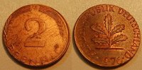 Deutschland 2 Pfennig 1976 J Fehlprägung,P...
