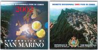 San Marino Offizieller Kurssatz 1 Cent bis 2 Euro Offizieller Kurssatz San Marino 1 Cent bis 2 Euro 2002 prägefrisch