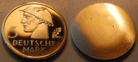 Deutschland 5 DM Probe Einseitige Motivprobe der Bildseite zum 5 DM 1951 Silberadler, Kupfer-Nickel !!!