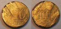 10 Cent Deutschland 10 Cent 2002D Probe Vorentwurf mit radial ausgerichteten Sternen !!!