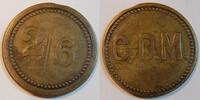 Kolonien: Deutsch-Südwestafrika Messingmarke zu 2/6 Deutsch-Südwestafrika Oranje/Lüderitz Wertmarke zu 2/6 der Diamantenmine CDM