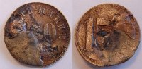 Kolonien: Deutsch-Südwestafrika 150 Pf. Hafen Hotel (Belegstück) DSWA Hafen Hotel Swakopmund Werth Marke zu 150 Pfennig - Belegstück !