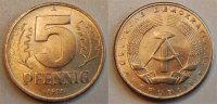 Deutschland / DDR 5 Pfennig Nickelprobe 5 Pfennig DDR 1975 Nickelprobe sehr selten