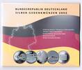 Bundesrepublik Deutschland Offizieller Blister mit 10 Euro Gedenkmz Offizieller Blister mit 5 Stück 10 Euro Silber Gedenkmünzen 2002 Polierte Platte