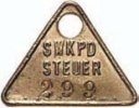 Kolonien: Deutsch-Südwestafrika Hundesteuermarke Swakopmund Nr.299 Deutsch-Südwestafrika Hundessteuermarke Swakopmund Nr. 299 + Kopie Bestellzettel
