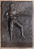 Kolonien / Deutsche im Ausland Bronze Plakette Kamerun montiert auf Ste Bronze Plakette Kamerun 1941 - montiert auf Steinplatte - außerordentlich selten