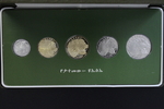 Äthiopoen 1-50 Santeem Kursmünzensatz 1977 Äthiopien 1 - 50 Santeem